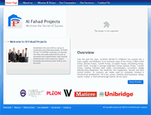 Tablet Screenshot of alfahadprojects.com
